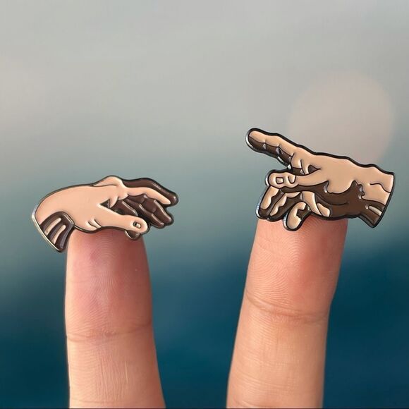 2 pc. Creation of Adam Enamel Pin/ Brooch Lapel - Picture 1 of 6